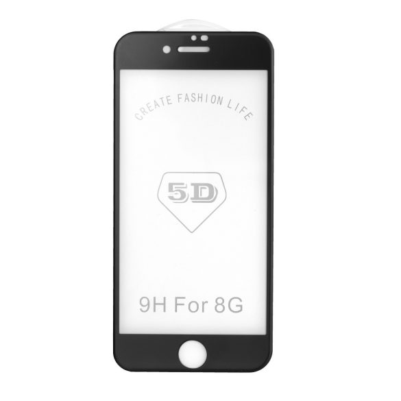 5d teljes képernyős edzett üveg - Iphone XR / 11 (Matt) fekete
