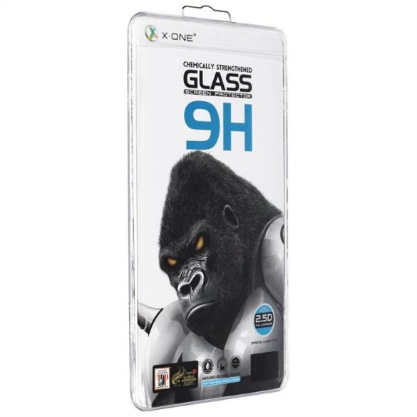 3D Full Cover edzett üveg X-ONE - Samsung Galaxy S22 Ultra (tok-barát) - ujjlenyomat érzékelő barát
