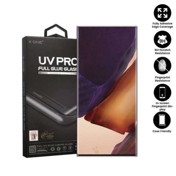 UV Pro edzett üvegfólia X-One - Samsung Galaxy S22 Ultra (tok-barát)