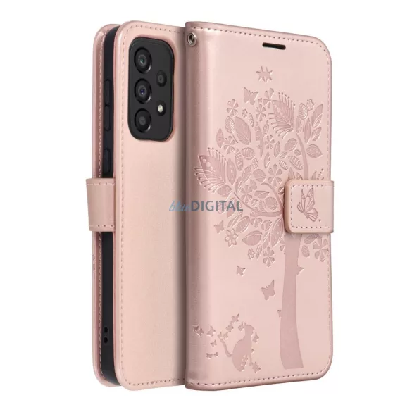 Forcell Mezzo flipes tok Samsung A33 5G fa Rose arany