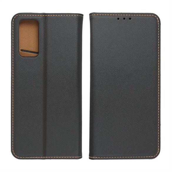 LEATHER könyvtok Xiaomi POCO M4 PRO 5G / Redmi Note 11T 5G / Redmi Note 11S 5G fekete