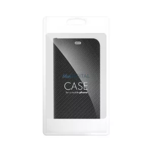 Forcell Luna flipes Carbon Samsung A13 4G fekete tok