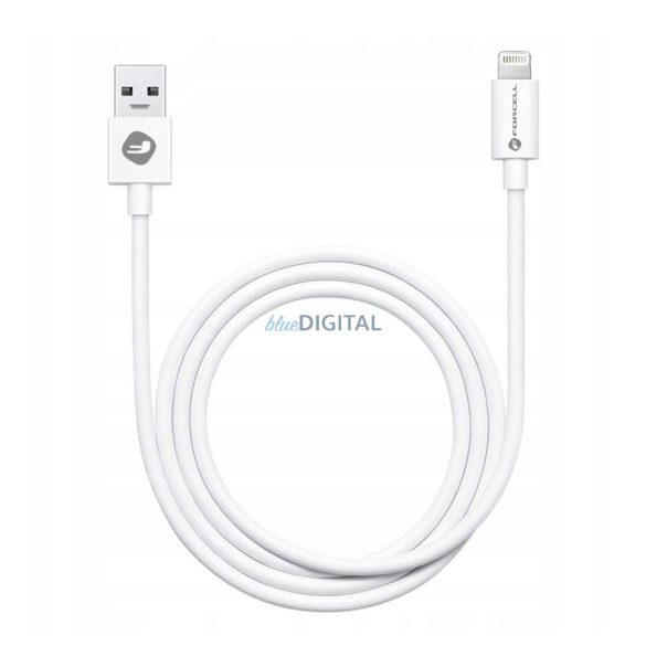 FORCELL kábel USB A és Lightning 8-pin 1A C316 TUBE fehér 1 méter