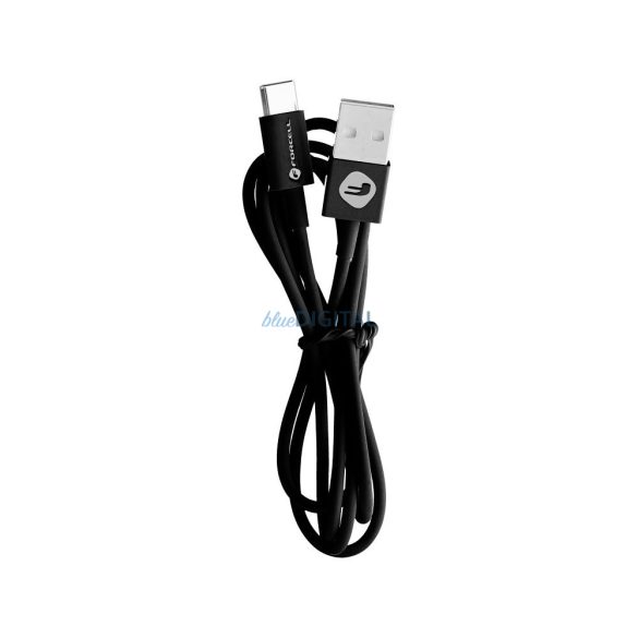 FORCELL kábel USB Type-C 2.0 2,1A C319 TUBE fekete 1 méter