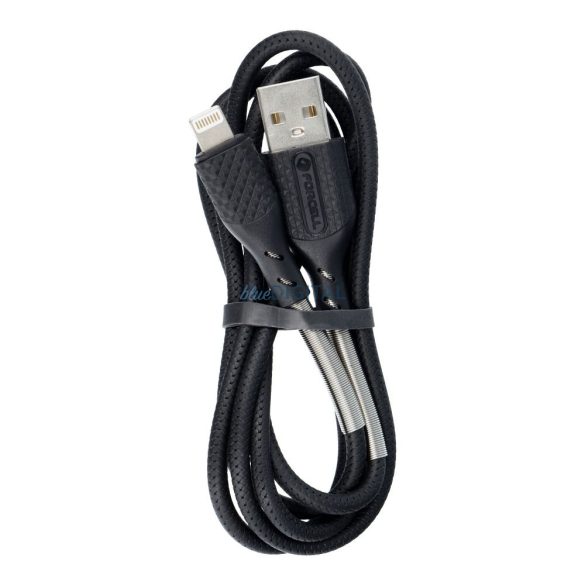 FORCELL Karbon kábel USB A Lightning 8-pin 2,4A CB-01A fekete 1 méter