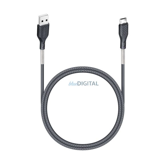 FORCELL Carbon kábel USB-Micro 2,4A CB-03A fekete 1 méter