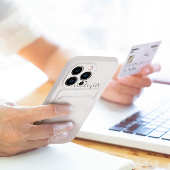 CARD kártyatartós tok iPhone 7 / 8 / SE 2020 / SE 2022 fehér