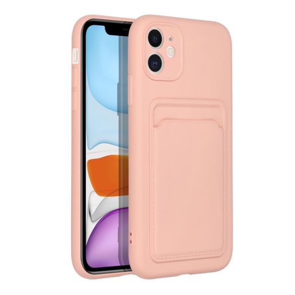 Forcell kártya tok iPhone 11 rózsaszín