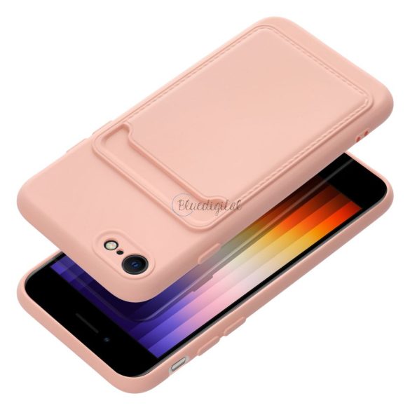 CARD kártyatartós tok iPhone 7 / 8 / SE 2020 / SE 2022 rózsaszínű