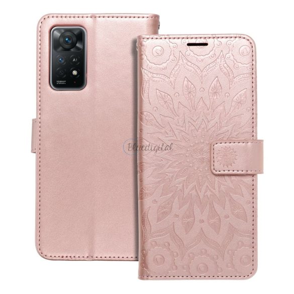 Forcell mezzo flipes tok Xiaomi Redmi Note 11 Pro / 11 Pro 5G Mandala Rose arany