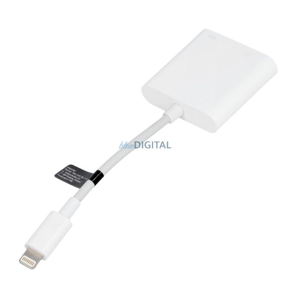 Adapter Lightning - USB 3 + töltés Lightning 8-tűs kamera csatlakozó készlet (kamera, pendrive) fehér