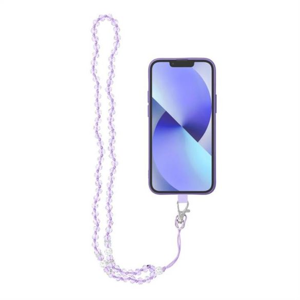 Crystal Diamond Pendant a telefon / hosszúság 37 cm / nyak - lila
