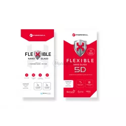   Forcell flexibilis üveg 5D iPhone 13 Pro Max/14 Plus fekete szegéllyel