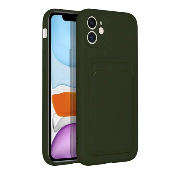 Forcell kártya tok iPhone 11 zöld