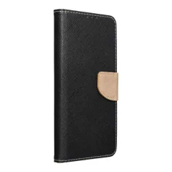 Fancy könyvtok iPhone 14 PLUS fekete / arany
