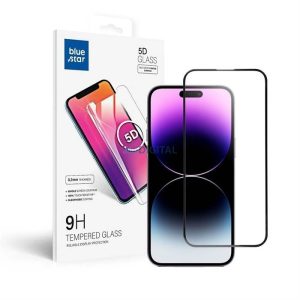 Edzett üveg Blue Star - Apple Iphone 14 Pro Max 6,7" 5D teljes borítás fekete