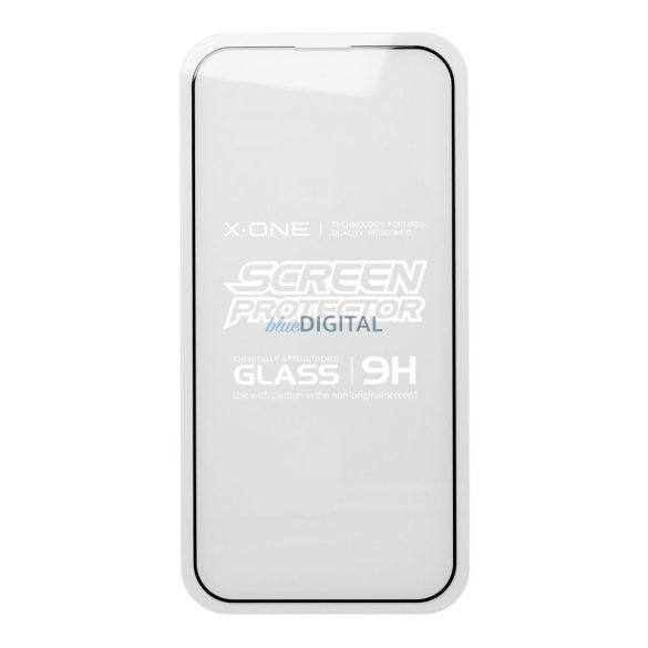 X-ONE Full Cover extra erős edzett üveg - iPhone 14 Pro Max/15 Plus 9H