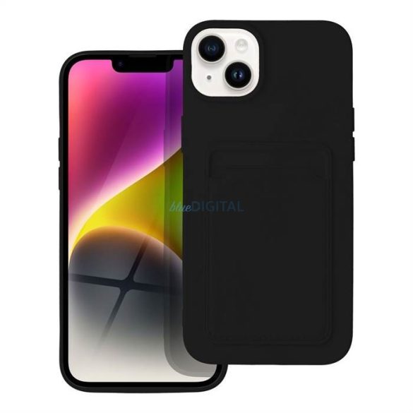 CARD kártyatartós tok iPhone 14 PLUS fekete