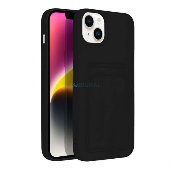 CARD kártyatartós tok iPhone 14 PLUS fekete