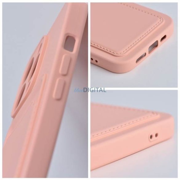 CARD kártyatartós tok iPhone 14 PLUS rózsaszín