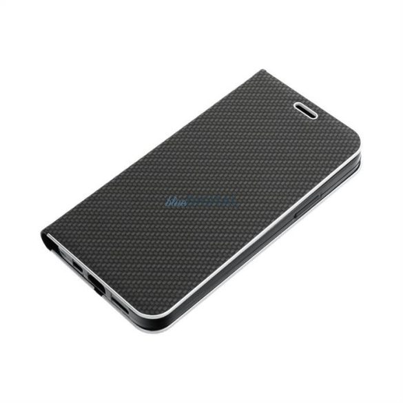 Forcell LUNA flipes Carbon Iphone 14 Pro Max ( 6.7 ) telefonhoz fekete