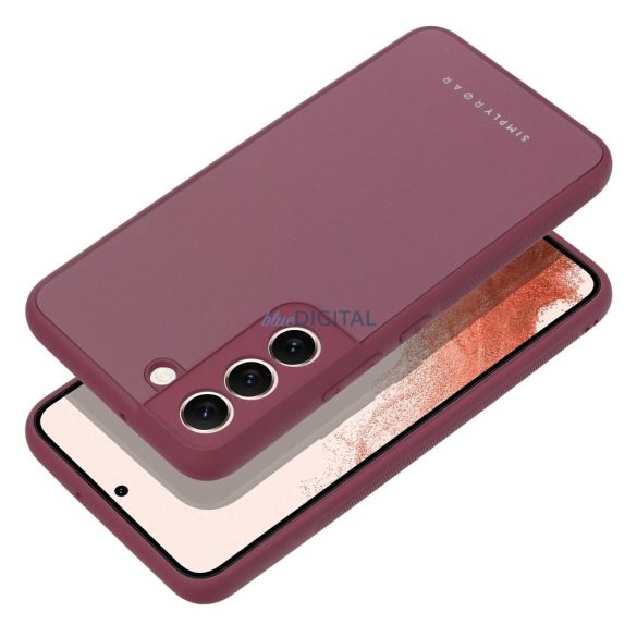 Roar matt üveg tok - Samsung Galaxy A12 bordó színű