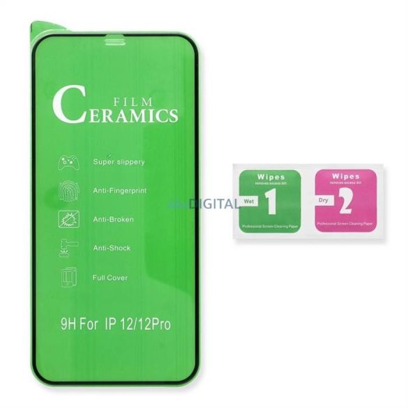 5D Full Glue kerámia üveg - Iphone 14 Pro fekete