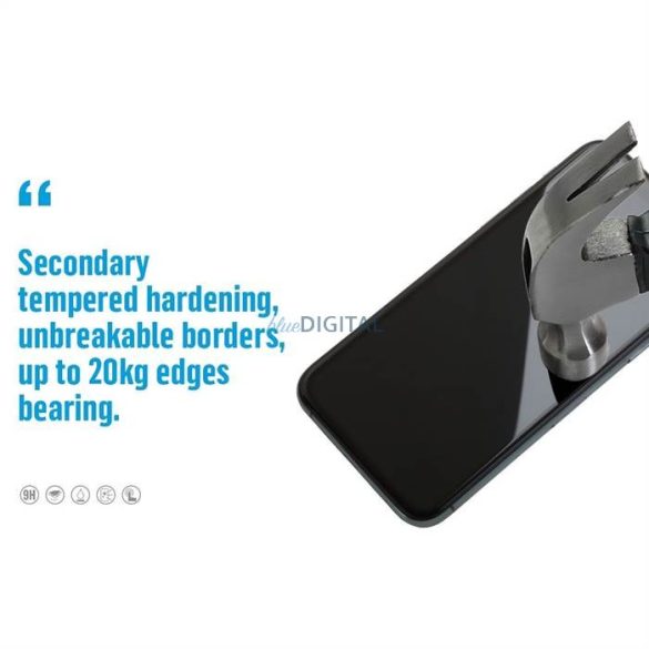 Edzett üvegfólia (Tempered Glass) 5D Mr. Monkey Glass - Apple iPhone 14 Pro Max fekete (Strong HD)