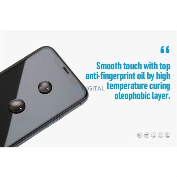 Edzett üvegfólia (Tempered Glass) 5D Mr. Monkey Glass - Apple iPhone 14 Pro fekete (Strong HD)