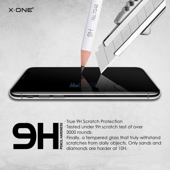 X-ONE Full Cover Extra erős matt - iPhone 13/13 Pro/14 edzett üveg 9H