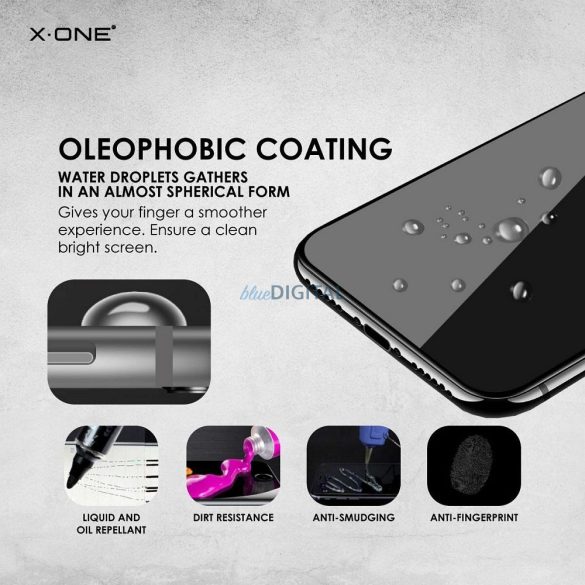 X-ONE Full Cover Extra Strong Matte edzett üveg iPhone 13/13 Pro/14