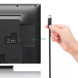   FORCELL Type-C kábel Type C do Type C QC4.0 5A/20V PD100W E-mark / 4K / Thunderbolt / 20Gbit/s C391 1m fekete