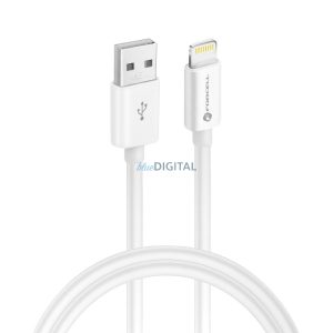 FORCELL kábel USB A és Lightning 8-pin MFI 2,4A/5V 12W C703 1m fehér