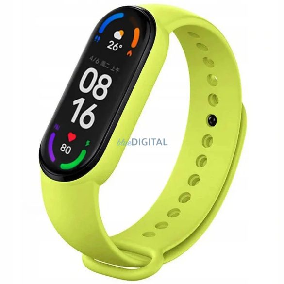 Szilikon csereszíj Xiaomi Mi Band 5 / 6 / 7 - zöld