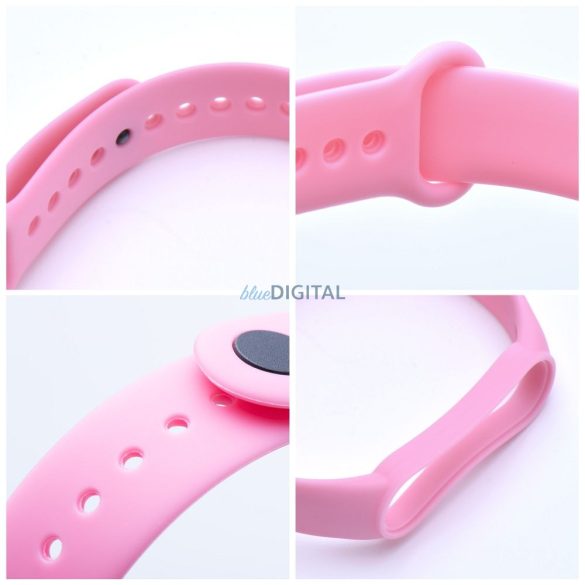Szilikon csereszíj Xiaomi Mi Band 5 / 6 / 7 rózsaszín