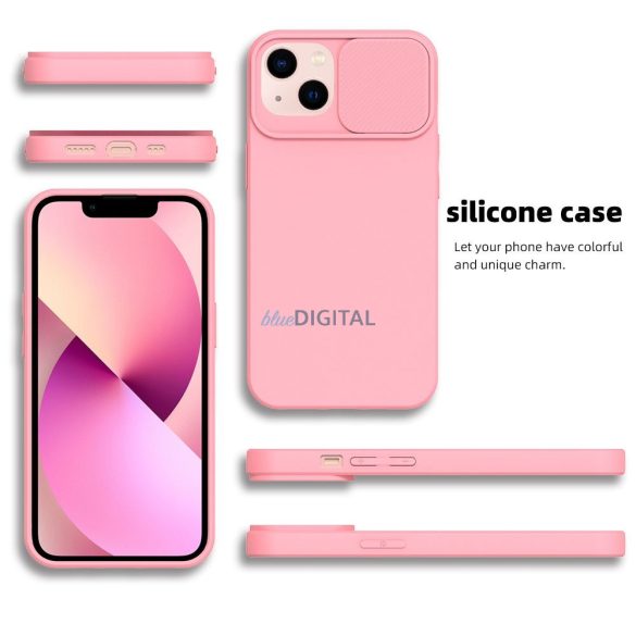 SLIDE tok IPHONE 13 Pro Max világos rózsaszínű