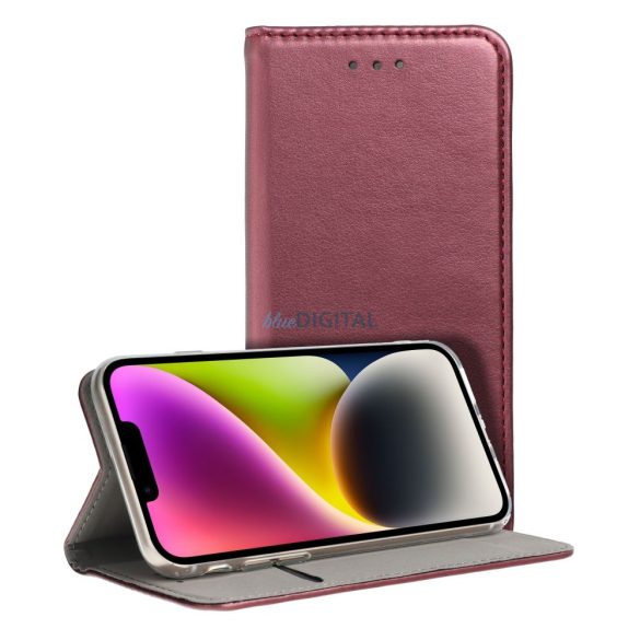Smart Magneto könyvtok  Samsung Galaxy S23 PLUS bordó színben