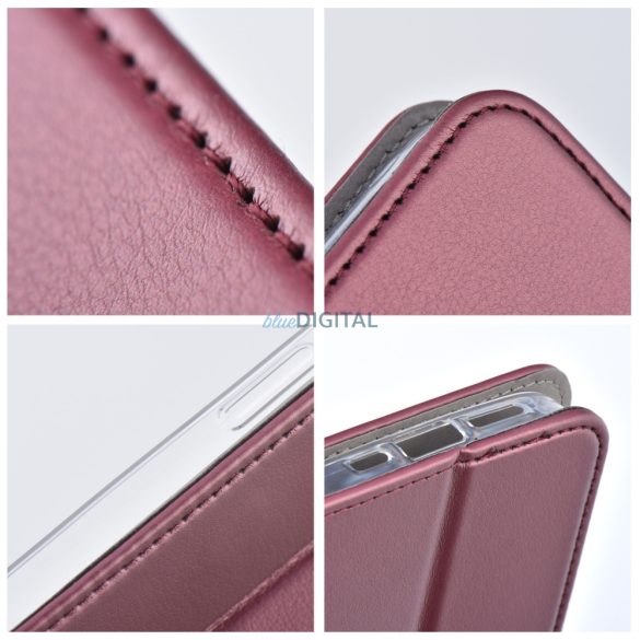 Smart Magneto könyvtok  Samsung Galaxy S23 PLUS bordó színben