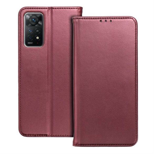 Smart Magneto könyvtok XIAOMI 12 LITE burgundi