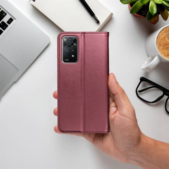 Smart Magneto könyvtok XIAOMI 12 LITE burgundi