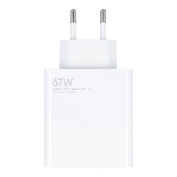 Xiaomi gyári töltő 1xUSB-A csatlakozóval 67W [MDY-12-EH] fehér