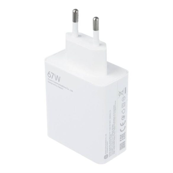 Xiaomi gyári töltő 1xUSB-A csatlakozóval 67W [MDY-12-EH] fehér