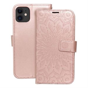 MEZZO Könyvtok IPHONE 11 mandala rózsa arany