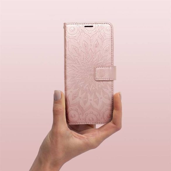 MEZZO Könyvtok IPHONE 11 mandala rózsa arany