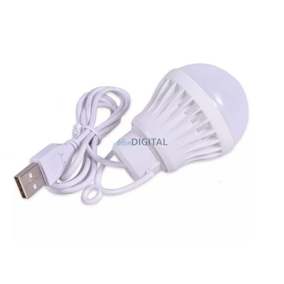 LED izzó USB fehér fény 3W kábel hosszú 1m 200lm 3W kábel hosszú 1m 200lm