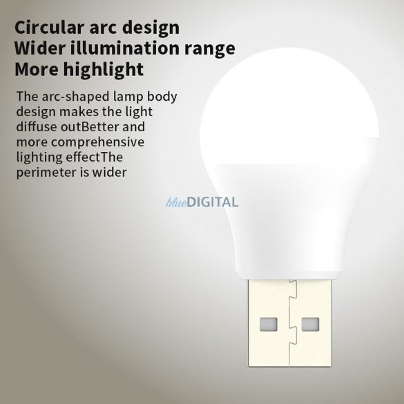 LED izzó USB fehér fényhez 1W 6500K