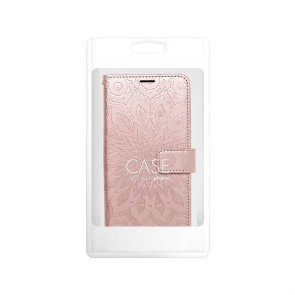 MEZZO Könyv tok  Samsung Galaxy S23 mandala rózsa arany