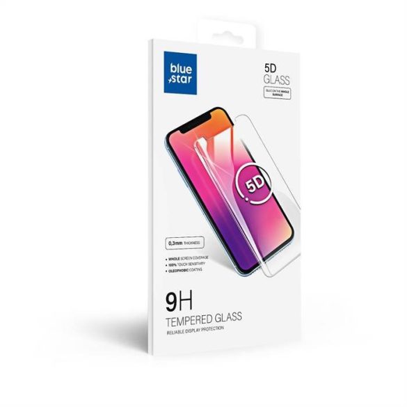 Edzett üveg Blue Star - Samsung Galaxy A14 5G Full Face (teljes képernyős/kisméretű) - fekete Edzett üveg Blue Star