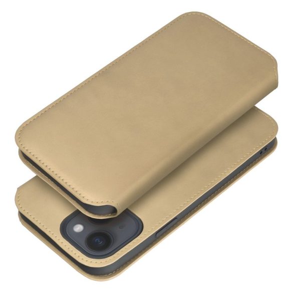 Dual Pocket Book case Samsung A34 5G kétzsebes könyvtok arany