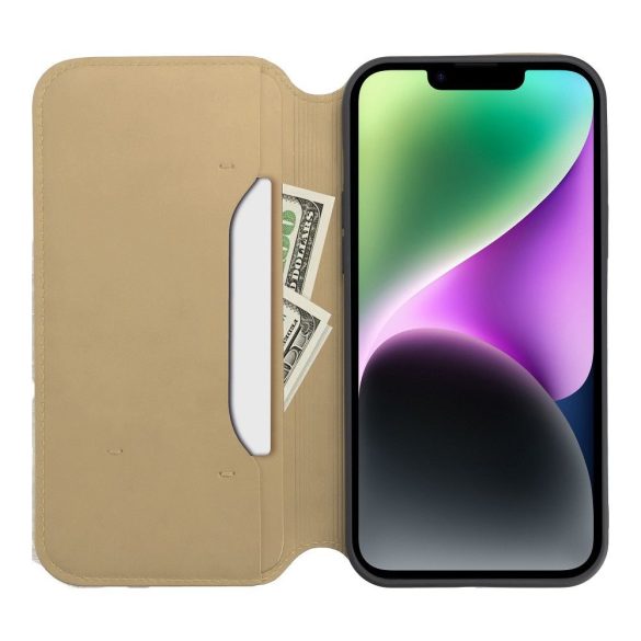 Dual Pocket Book case Samsung A34 5G kétzsebes könyvtok arany